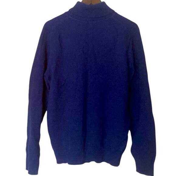 Uniqlo Blue Turtleneck Wool Sweater Sz L - Picture 4 of 4